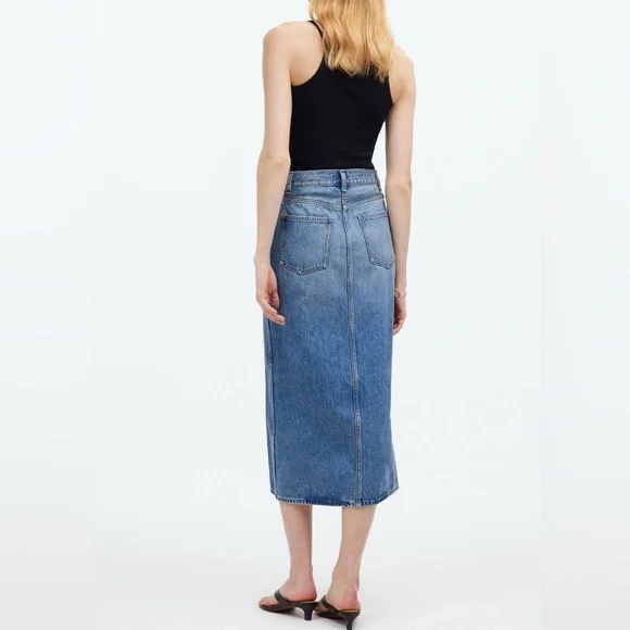 Madwell Rilee Denim Midi Skirt - Picture 4 of 9